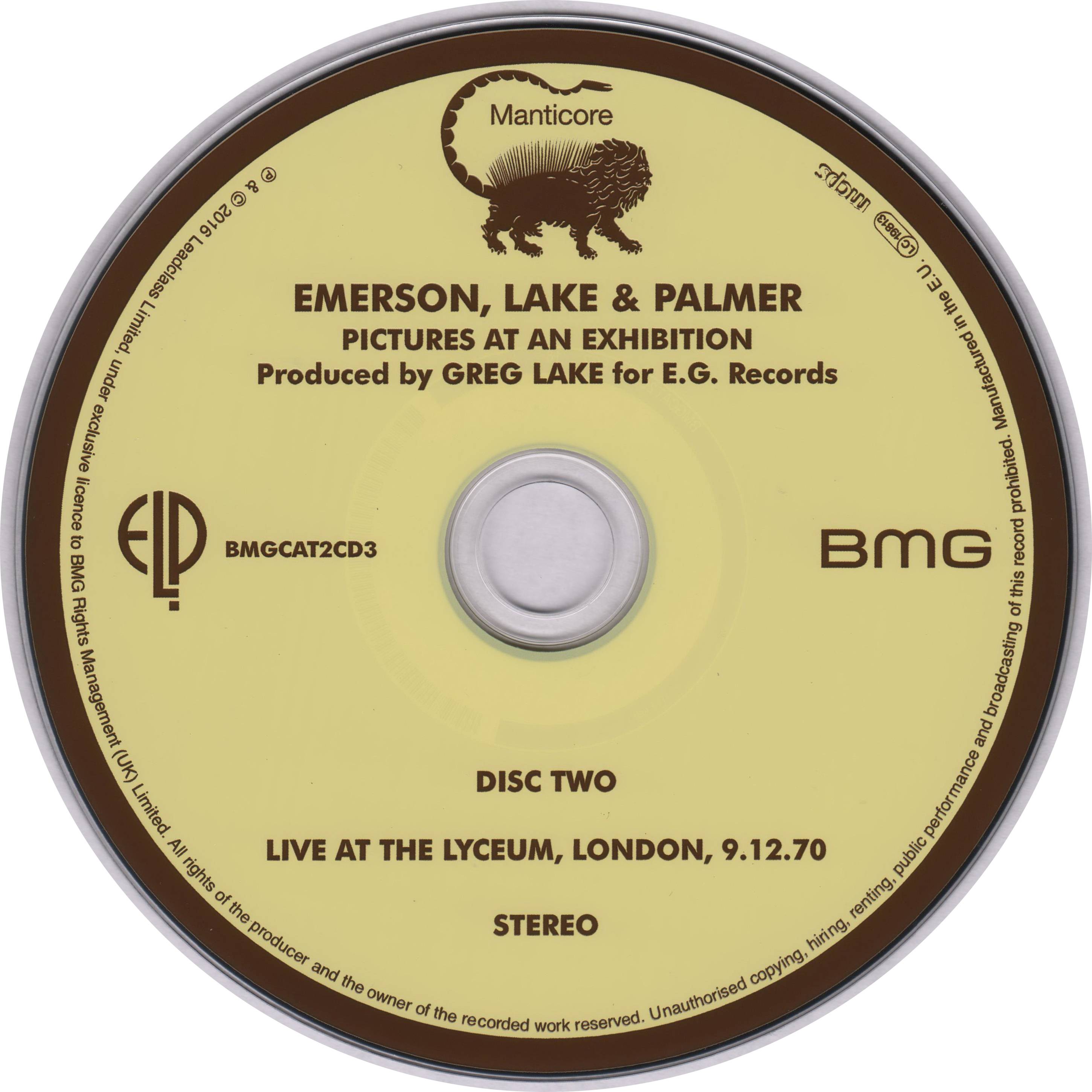 Emerson, Lake and Palmer Pictures At An Exhibition deluxe edition [cd2 aus]